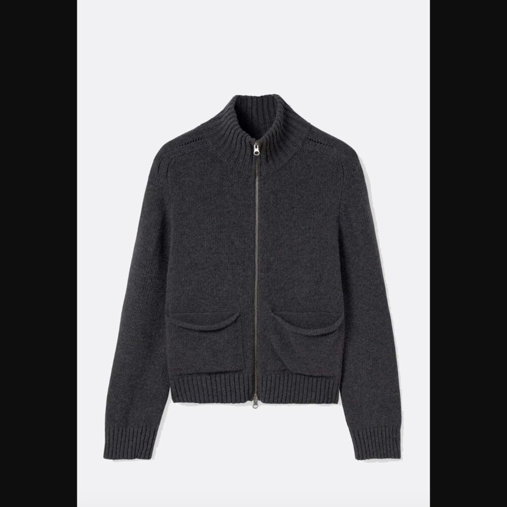 Gimaguas Gray Runner Sweater Jacket (100% Wool, size L) - Picture 6 of 15